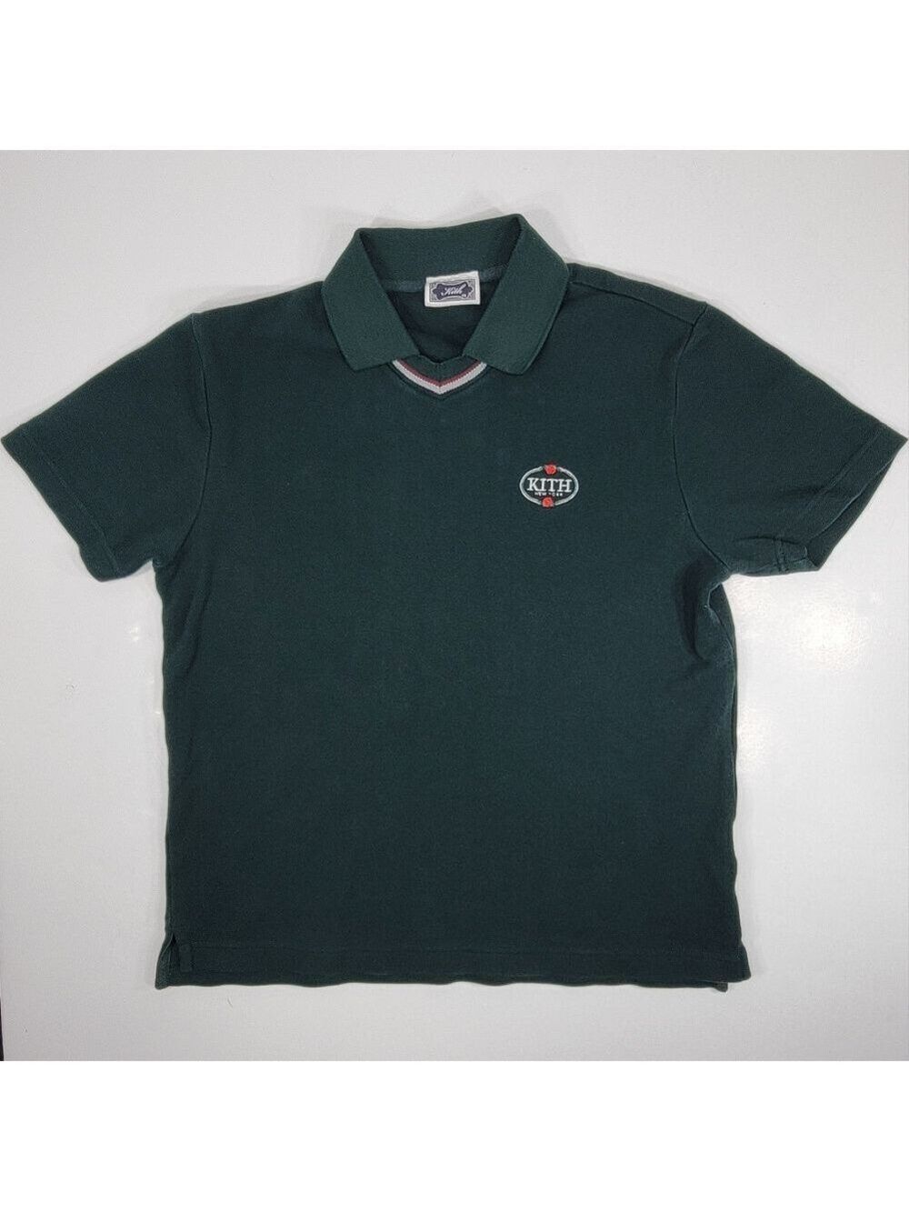 Kith Pique Tap In Polo Spring 24 Stadium Green Roses Logo Mens XS Extra Small